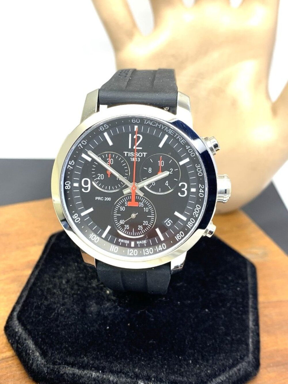 Tissot PRC 200 Men's Watch Chronograph Swiss Quartz Black Rubber T1144171705700